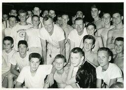 1950s, Group Shot Campbell University Basketball Camp 