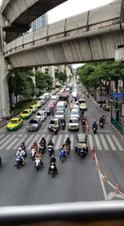 Typical traffic in Bangkok, Thailand.