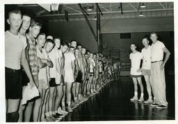 Photo from one of the earliest Campbell University Basketball Camps.