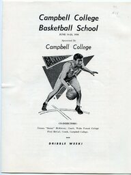 A flyer from the first Campbell University Basketball Camp in 1956.