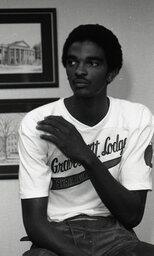 Future No. 1 NBA draft pick and 3-time NCAA College Player of the Year Ralph Sampson also lent his coaching skills to Campbell's basketball camp.