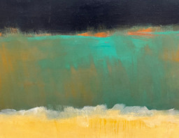 Detail from middle left of Untitled, 1949, a color field painting by Mark Rothko, (painter) American, born Russia, 1903 - 1970. Painted 1949. Pigmented hide glue and oil on canvas. Dimensions, overall: 206.7 x 168.6 cm (81 3/8 x 66 3/8 in.). Gift of The Mark Rothko Foundation, Inc. to the National Gallery of Art, Washington, D.C.