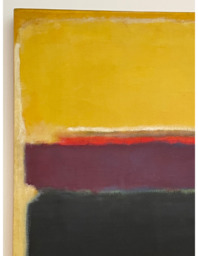 Detail #2 from upper left of Untitled, 1949, a color field painting by Mark Rothko, (painter) American, born Russia, 1903 - 1970. Painted 1949. Pigmented hide glue and oil on canvas. Dimensions, overall: 206.7 x 168.6 cm (81 3/8 x 66 3/8 in.). Gift of The Mark Rothko Foundation, Inc. to the National Gallery of Art, Washington, D.C.