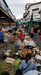 Traditional morning market in Thailand.  Full of fresh produces and ready-to-eat food. This picture was taken in my hometown, Phitsanulok, which is about 4 hours north of Bangkok.