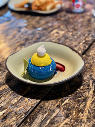 Blueberry Cream Cheese Mousse with Passion Fruit Curd