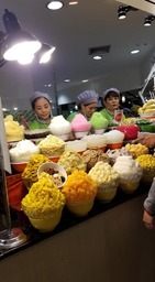 Dessert stalls are easy to find both in shopping mall food centers and in open street vendor-styled markets.  You can customize the order however you prefer.