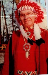 Chief W. R. Richardson in regalia circa early 2000s/late 90s. 