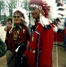 Chief and Pastor Richardson in regalia circa 1990