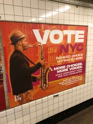 Political Ad in Brooklyn Subway Station