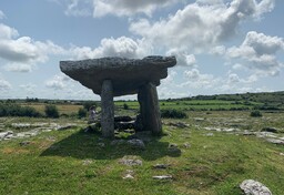 Neolithic limestone dolmen, possible burial site with excavated remains