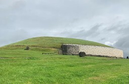 The Newgrange mound at a distance