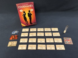 A photograph of the game Codenames.