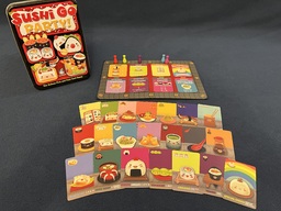 A photograph of the game Sushi Go Party.