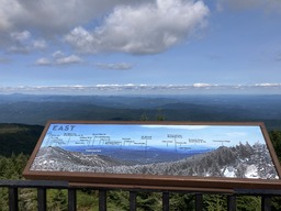 "The highest peak in the eastern United States at an elevation of 6,684 ft, Mt. Mitchell is located in the 1,855-acre Mt. Mitchell State Park. Mt. Mitchell State Park is only accessible from the Blue Ridge Parkway by taking NC 128 at Milepost 355.4 to the summit. The breathtaking views and climate at the peak make Mt. Mitchell a popular stop for many Parkway travelers." Quoting the Blue Ridge Parkway Assoc., https://www.blueridgeparkway.org/poi/mt-mitchell/