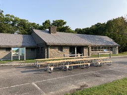 "Early motorists traveling along the Blue Ridge Parkway could stop for fuel and food at Bluffs Coffee Shop and Service Station. It was one of the first concession areas to be designed and built along the parkway, with construction at the site occurring between 1938 and 1949. The property demonstrates rustic stylistic features of early park development, while also incorporating materials typically used in later decades." Quoting the NPS, https://www.nps.gov/articles/550218.htm#4/34.45/-98.53