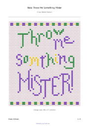 Cross Stitch Pattern: Throw Me Something, Mister!