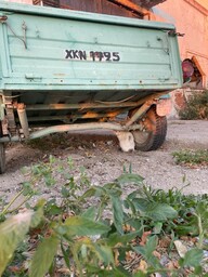 A cat hiding from the harsh sun under a truck in Nea Poteidaia.