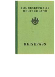 Bundesrepublik Deutschland Reisepass (German Passport)