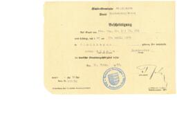 Anton Kienle: Certificate of German Citizenship