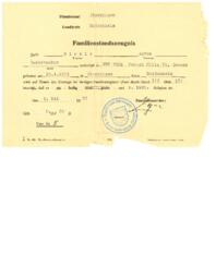 Anton Kienle: Relationship Certificate