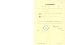Anton Kienle: Birth Certificate (copy 1)