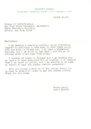 Anton Kienle: Job Application - Printing Teacher (April 1970)